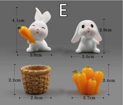 Mini Resin Animal Figurines for DIY Decor