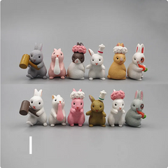 Mini Resin Animal Figurines for DIY Decor