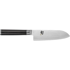 Shun Classic 5.5" Santoku Knife Handcrafted Japanese All Purpose Knife VG-MAX Core with Damascus Stainless Steel Cladding Pakkawood Handle Versatile Japanese Cutting Tool