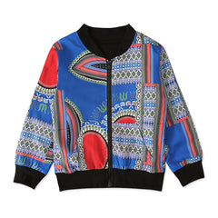 Printed Top Zip Coat