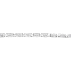 14K White Gold 4-Prong Set Lab Grown Round Diamond Classic Tennis Bracelet (F-G Color, VS1-VS2 Clarity) - 7.25"