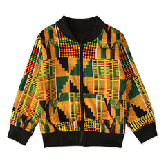 Printed Top Zip Coat