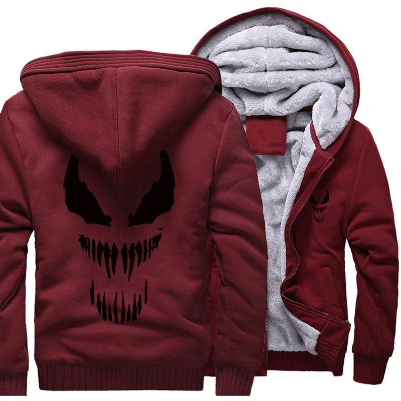 Men's Camouflage Printed Zip-Up Hoodie with Lining