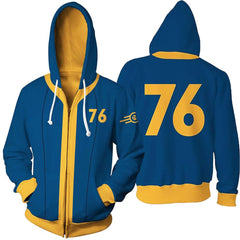 Vault 33 Pullover Sweatshirt Lucy Zip-up Hoodie 3D Print Zip Up Unisex Novelty Hoodie(06S)