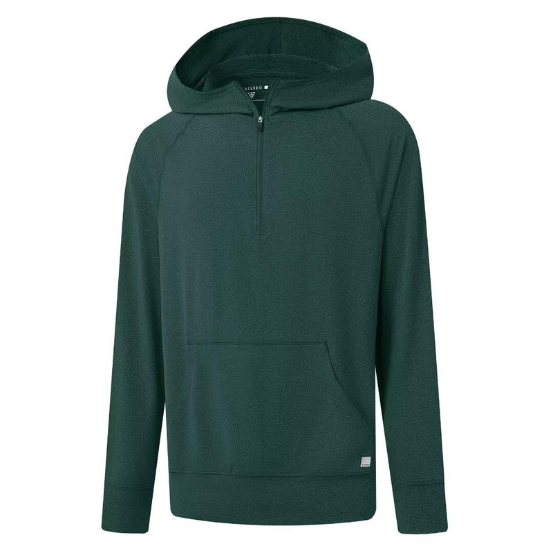 M MAELREG Mens Hoodies Heather Hooded Sweatshirt Performance Athletic Golf Hoodies For Men Quarter Zip Pullover