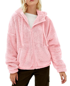 GAMISOTE Womens Fuzzy Sherpa Fleece Jacket Zip Up Oversized Winter Warm Sweatshirt Hoodies 2024