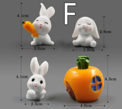 Mini Resin Animal Figurines for DIY Decor