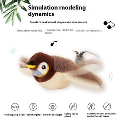 USB-Rechargeable Flapping Bird Cat Toy