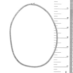 14K White Gold 10 3/4 Cttw Lab Grown Diamond Tennis Necklace
