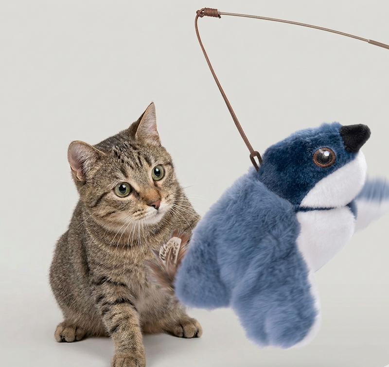 USB-Rechargeable Flapping Bird Cat Toy