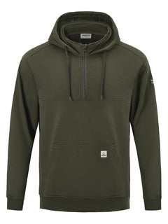 VANLENS FR Hoodies for Men 10.5oz Quarter-Zip Heavyweight FR Sweatshirt Mens Flame Resistant Hoodies