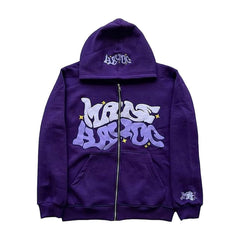 Y2K Graphic Zip-Up Hoodie