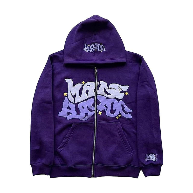 Y2K Graphic Zip-Up Hoodie